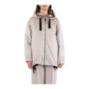 Max Mara Reversibel Greenlo Jacka med Huva White, Dam