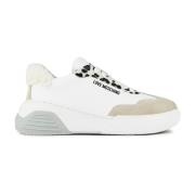 Moschino Leopard Chunky Sneakers White, Dam