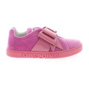 Moschino Bow Velvet Sneakers - Rosa Pink, Dam