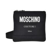 Moschino Svarta väskor med stil Black, Herr