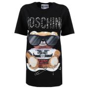 Moschino Bomull T-Shirt Black, Dam