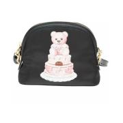 Moschino Teddy Bear Cake Print Clutch Väska Black, Dam