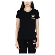 Moschino Dam T-Shirt Höst/Vinter Kollektion Black, Dam