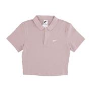 Nike Essentiell Polo Crop Top Pink, Dam