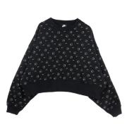 Nike Crew Neck Sweater med Allover Print Black, Dam