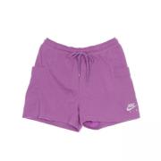 Nike Korta Fleece Sports Shorts Purple, Dam