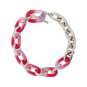 Paco Rabanne Stor Resin Link Halsband Red, Dam