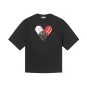 Paco Rabanne Kortärmad T-shirt med Logotryck Black, Dam