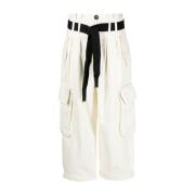 Pinko Tapered Trousers White, Dam