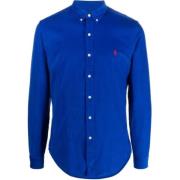 Polo Ralph Lauren Slim Corduroy Skjorta Blue, Herr