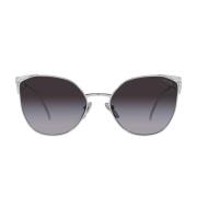 Prada Oregelbundna solglasögon i metall med gråtonade linser Gray, Uni...