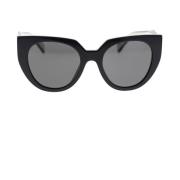 Prada Prada Oversized Cat-Eye Solglasögon Black, Unisex