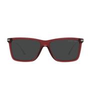 Prada Trendiga Polariserade Solglasögon i Rött Red, Unisex