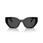 Prada Fjärilsformade solglasögon med oversized logotyp Black, Unisex