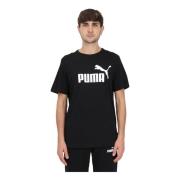 Puma Svart Logotyp T-shirt Black, Herr