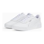 Puma Läder Perforerade Sneakers White, Dam