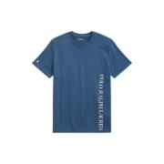 Ralph Lauren Högkvalitativ bomull T-shirt för män Blue, Herr