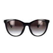 Ralph Lauren Solglasögon med rund form och elegant svart båge Black, U...