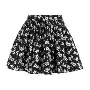 Ralph Lauren Mini Full Skirt, Stilren och Trendig Black, Dam