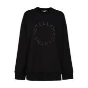 Stella McCartney Svarta Sweaters med 98% Bomull Black, Dam