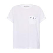 Stella McCartney T-shirt med ficka White, Dam