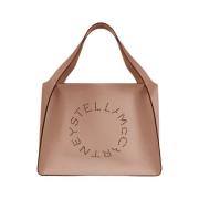 Stella McCartney Rosa Tote Bag med Avtagbar Pochette Pink, Dam
