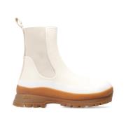 Stella McCartney ‘Trace’ ankelboots med logotyp Beige, Dam