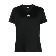 Stella McCartney Svarta T-shirts Polos för kvinnor Aw23 Black, Dam