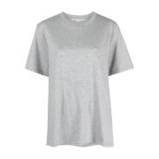 Stella McCartney Logo Rhinestone T-Shirt Gray, Dam