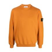 Stone Island Orange Aw23 Stilfull Sweatshirt Uppgradering Orange, Herr