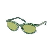 Swarovski Elegant Solglasögon för Moderna Kvinnor Green, Dam