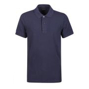 Tom Ford Marinblå Tennis Piquet Polo Shirt Blue, Herr