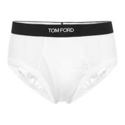 Tom Ford Vita Stretch Bomull Jersey Bottoms White, Herr