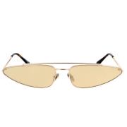 Tom Ford Geometriska solglasögon i metall med spegelglas i brunt Pink,...