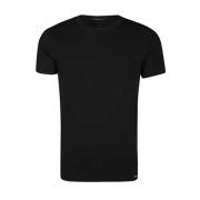 Tom Ford Svart stretch bomull T-shirt Black, Herr