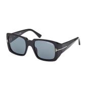 Tom Ford Solglasögon Ft1035 01V Blank Svart/Blå Black, Unisex