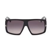 Tom Ford Sungles Oversize Nero Lucido Black, Herr