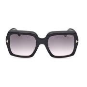 Tom Ford Svarta Oversize Solglasögon Black, Dam