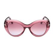Tom Ford Transparenta Ovala Solglasögon Pink, Dam