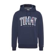 Tommy Hilfiger Tartan Reg Sweatshirt Tommy Jeans Blue, Herr