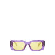 Versace Rektangulära solglasögon med sidomotiv av Greca Purple, Herr
