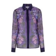 Versace Tryckt silkesblus Multicolor, Dam