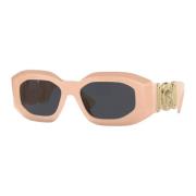 Versace Ljusrosa solglasögon med ikonisk manet Pink, Dam