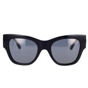 Versace Cat-Eye Solglasögon i Svart och Mörkgrå Black, Unisex