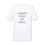 Victoria Beckham Tryckt T-shirt White, Dam