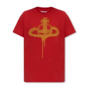 Vivienne Westwood T-shirt med logotyp Red, Dam