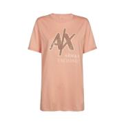 Armani Exchange Stilig T-shirt Pink, Dam