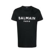 Balmain Ekodesignerad T-shirt med logotryck Black, Herr