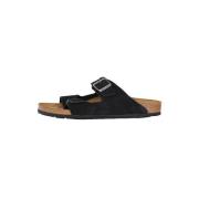 Birkenstock Svarta Mocka Arizona Sliders Black, Herr