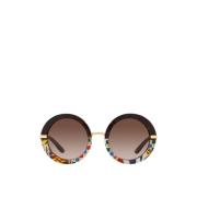 Dolce & Gabbana Stiliga solglasögon med sköldpaddsdesign Brown, Dam